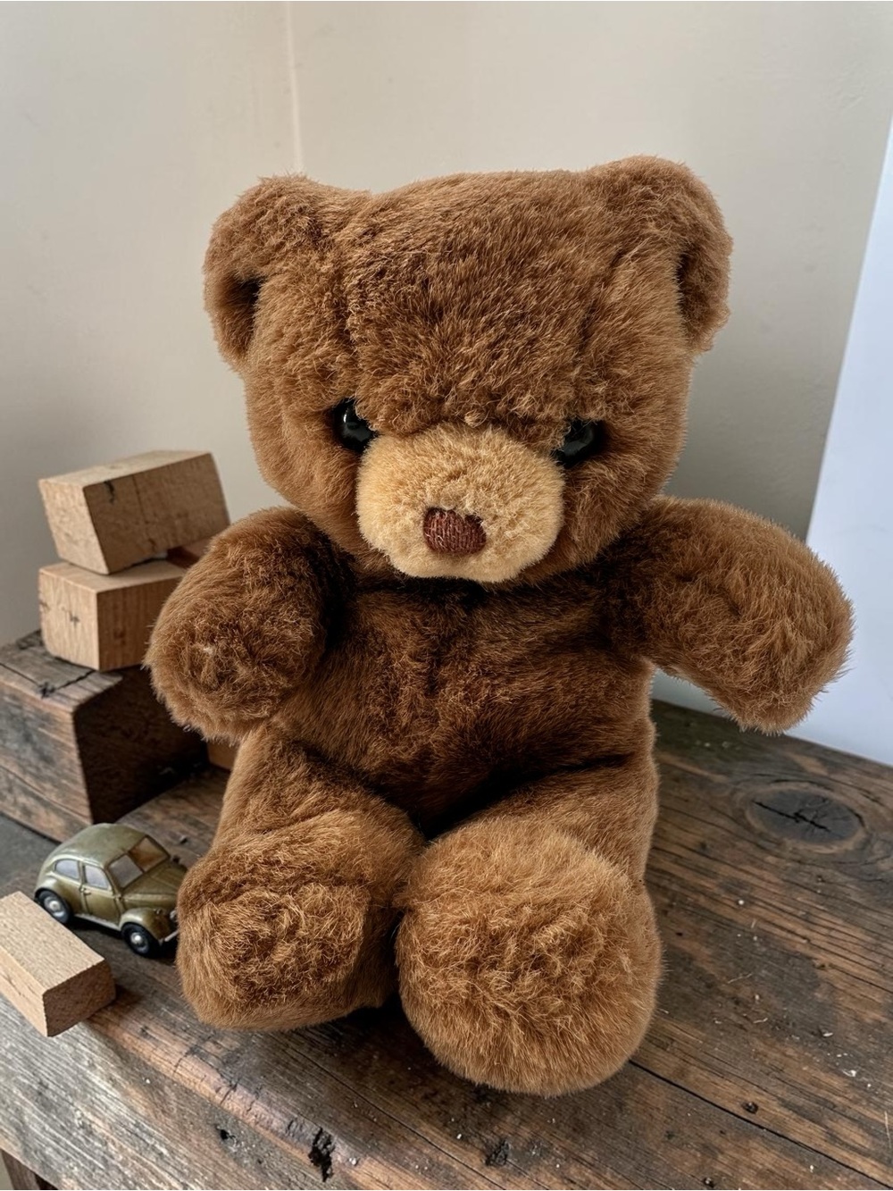 Vtg 1983 GUND Tender Teddy Bear Plush 7" Brown Stuffed Animal Karitas Korea
